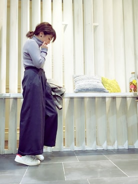 「スタンスミス」｜MINX河野 沙耶佳さん（レディース・154cm）の秋コーディネート