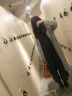 「Ungrid（アングリッド）のアイテム（チェスターコート）」を使った、MINX河野 沙耶佳さん（レディース・154cm）の冬コーディネート