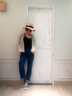 「SHIPS（シップス）のアイテム（ピアス（両耳用））」を使った、MINX河野 沙耶佳さん（レディース・154cm）の春コーディネート