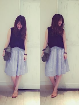 「CHAMULA（チャムラ）のアイテム」を使った、MINX河野 沙耶佳さん（レディース・154cm）の夏コーディネート