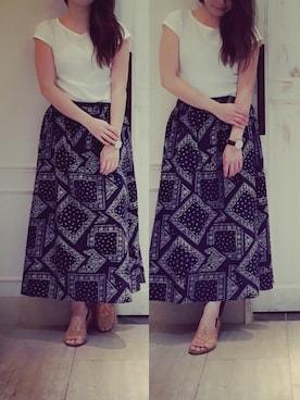 「アイテム（腕時計）」を使った、MINX河野 沙耶佳さん（レディース・154cm）の夏コーディネート