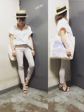 「アイテム（腕時計）」を使った、MINX河野 沙耶佳さん（レディース・154cm）の夏コーディネート