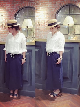 「アイテム（腕時計）」を使った、MINX河野 沙耶佳さん（レディース・154cm）の夏コーディネート