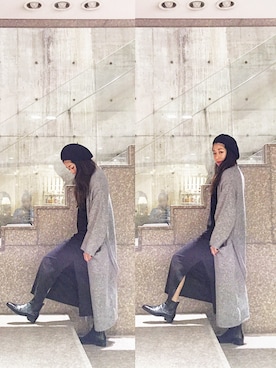 「ロングカーディガン」｜MINX河野 沙耶佳さん（レディース・154cm）の秋コーディネート