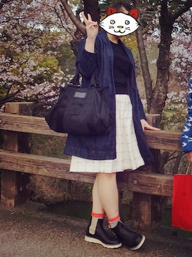 「zucca」｜「アイテム（その他アウター）」を使った、hanaeさん（レディース・162cm）の春コーディネート