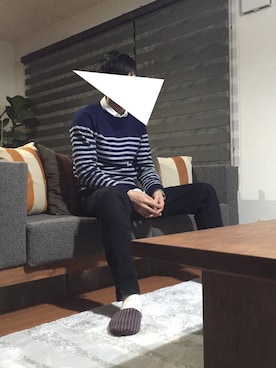 「白シャツ×ニット」｜「アイテム（その他）」を使った、シータθさん（メンズ・175cm）の秋コーディネート