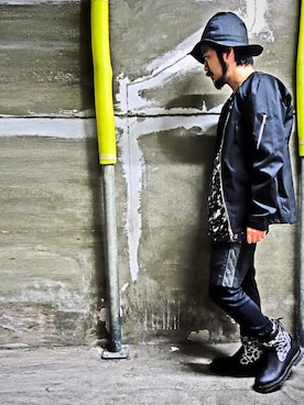 「Marvy Jamoke(マーヴィージャモーク)のアイテム」を使った、Takeshi Hosokawaさん(メンズ・165cm)の秋コーディネート