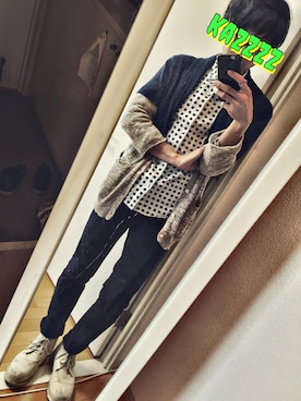 「ニットカーディガン」｜kazzzzさん（メンズ・169cm・20代）の秋コーディネート
