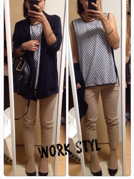 「ZARA BASIC（ザラベーシック）のアイテム（テーラードジャケット）」を使った、ぶっちょさん（レディース・156cm）の秋コーディネート
