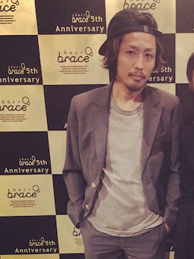 「アイテム（セットアップ）」を使った、WAKUさん（メンズ・174cm）の冬コーディネート