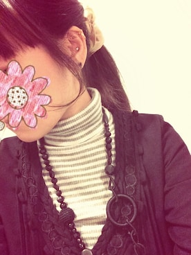 「リブタートルネック」｜「アイテム（ワンピース/ドレス）」を使った、りぃさん（レディース・156cm）の秋コーディネート
