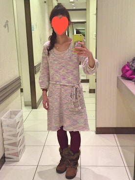 「Anisha（アニーシャ）のアイテム」を使った、yukkoさん（レディース・152cm）の冬コーディネート