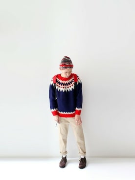 「Champion（チャンピオン）のアイテム（レッグウェア）」を使った、LOOK AT USさん（メンズ・174cm）の冬コーディネート