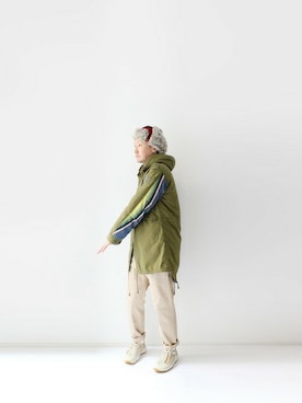 「Champion（チャンピオン）のアイテム（レッグウェア）」を使った、LOOK AT USさん（メンズ・174cm）の冬コーディネート