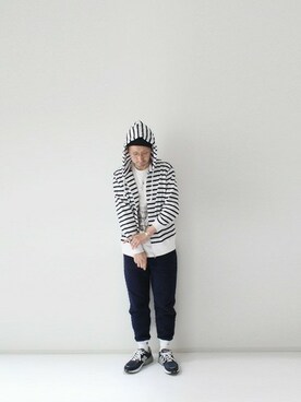 「Champion（チャンピオン）のアイテム（レッグウェア）」を使った、LOOK AT USさん（メンズ・174cm）の冬コーディネート