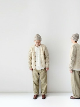 「Champion（チャンピオン）のアイテム（レッグウェア）」を使った、LOOK AT USさん（メンズ・174cm）の冬コーディネート