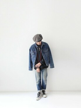 「Champion（チャンピオン）のアイテム（レッグウェア）」を使った、LOOK AT USさん（メンズ・174cm）の冬コーディネート