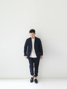 「セットアップスタイル」｜「アイテム（その他アウター）」を使った、LOOK AT USさん（メンズ・174cm）の春コーディネート