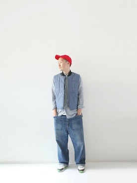 「M.V.P.（エムブイピー）のアイテム」を使った、LOOK AT USさん（メンズ・174cm）の秋コーディネート