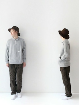 「LOOK AT US」｜「アイテム（スウェット）」を使った、LOOK AT USさん（メンズ・174cm）の春コーディネート