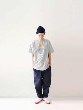 「LOOK AT US」｜「アイテム（チノパンツ）」を使った、LOOK AT USさん（メンズ・174cm）の夏コーディネート