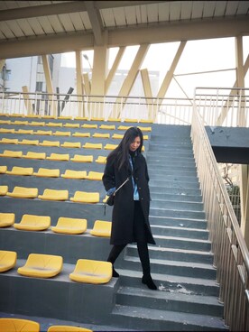 「nothingのアイテム（その他、イエロー系）」を使った、muuuuuumaさん（レディース）の冬コーディネート