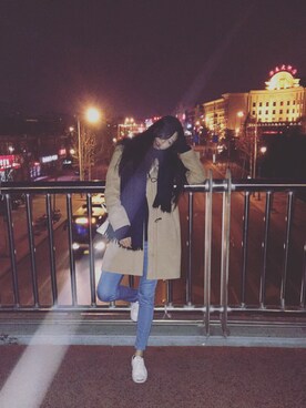 「CONVERSE（コンバース）のアイテム（スニーカー、ホワイト系）」を使った、muuuuuumaさん（レディース）の春コーディネート