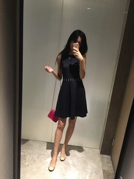 「芙拉のアイテム（ショルダーバッグ、レッド系）」を使った、muuuuuumaさん（レディース）の夏コーディネート