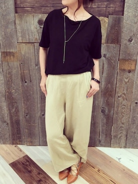 「she mo shelly（シーモシェリー）のアイテム」を使った、madoflさん（レディース・152cm）の夏コーディネート