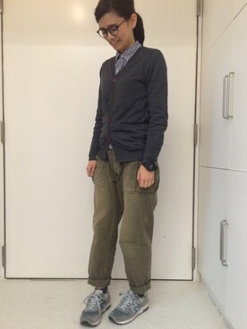 「アイテム（その他シューズ、グレー系）」を使った、m.sさん（レディース・157cm）の冬コーディネート