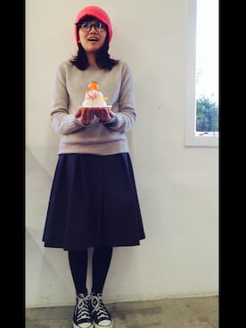 「ピンクニット」｜m.sさん（レディース・157cm）の冬コーディネート