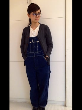 「CASIO」｜「アイテム（オールインワン・サロペット）」を使った、m.sさん（レディース・157cm）の春コーディネート