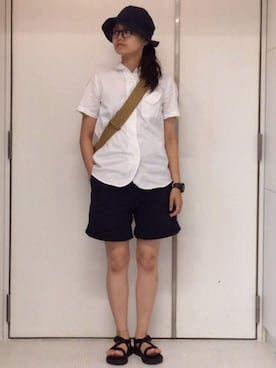 「MANNA（マンナ）のアイテム」を使った、m.sさん（レディース・157cm）の夏コーディネート