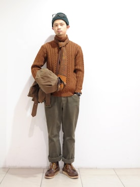 「URBAN RESEARCH（アーバンリサーチ）のアイテム（ニットキャップ/ビーニー）」を使った、KakeruMayama(真山走)さん（メンズ・173cm）の秋コーディネート