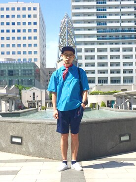 「URBAN RESEARCH Sonny Label（アーバンリサーチサニーレーベル）のアイテム（キャップ）」を使った、KakeruMayama(真山走)さん（メンズ・173cm）の春コーディネート