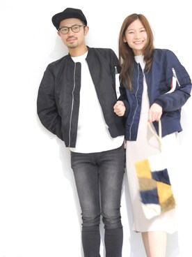 「URBAN RESEARCH（アーバンリサーチ）のアイテム（MA-1）」を使った、KakeruMayama(真山走)さん（メンズ・173cm）の夏コーディネート