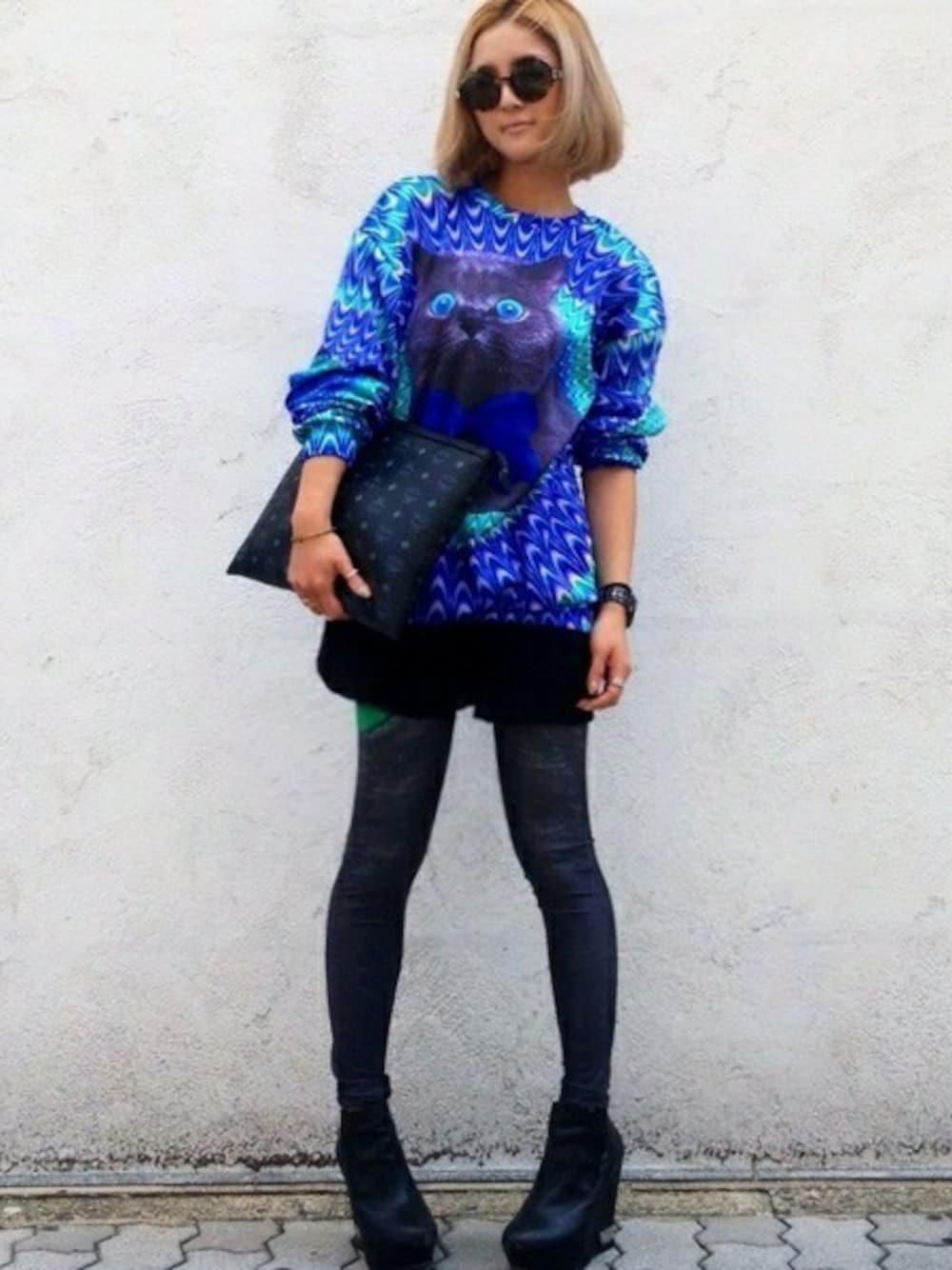 「L.H.PのLHP/ｴﾙｴｲﾁﾋﾟｰ/Mr.GUGU&Miss GO/ミスターググアンドﾐｽゴー/CRAZY CAT（Tシャツ/カットソー、その他）」を使った、hanae maruiさん（レディース・155cm）の夏コーディネートの1枚目の写真