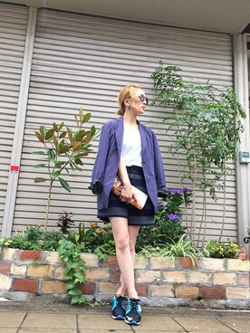 「L.H.P（エルエイチピー）のアイテム（スニーカー）」を使った、hanae maruiさん（レディース・155cm）の夏コーディネート
