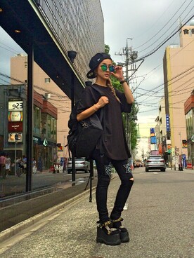 「PLASTIC TOKYO」｜hanae maruiさん（レディース・155cm）の夏コーディネート
