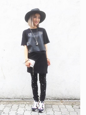 「MM6 Maison Margiela（ｴﾑｴﾑｼｯｸｽ ﾒｿﾞﾝ ﾏﾙｼﾞｪﾗ）のアイテム（財布/小物）」を使った、hanae maruiさん（レディース・155cm）の夏コーディネート