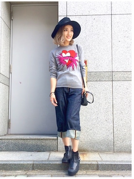 「DSQUARED2（ディースクエアード）のアイテム」を使った、hanae maruiさん（レディース・155cm）の夏コーディネート