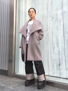 「JULIEN DAVID（ジュリエンデビッド）のアイテム」を使った、hanae maruiさん（レディース・155cm）の冬コーディネート