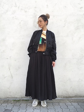 「MM6 Maison Margiela（ｴﾑｴﾑｼｯｸｽ ﾒｿﾞﾝ ﾏﾙｼﾞｪﾗ）のアイテム（ジャケット/アウター）」を使った、hanae maruiさん（レディース・155cm）の冬コーディネート