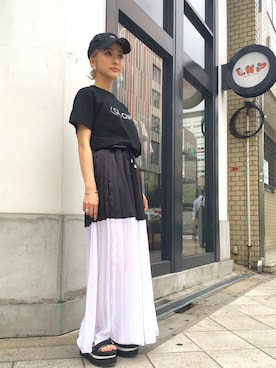 「L.H.P（エルエイチピー）のアイテム（スカート）」を使った、hanae maruiさん（レディース・155cm）の春コーディネート