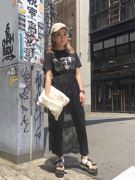 「L.H.P（エルエイチピー）のアイテム（ワンピース/ドレス）」を使った、hanae maruiさん（レディース・155cm）の夏コーディネート
