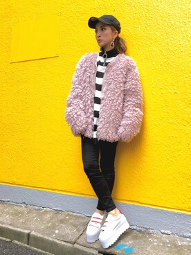 「Chica（チカ）のアイテム（ジャケット/アウター）」を使った、hanae maruiさん（レディース・155cm）の秋コーディネート