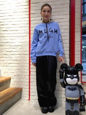 「MSGM（エムエスジーエム）のアイテム（スウェット）」を使った、hanae maruiさん（レディース・155cm）の秋コーディネート