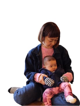 「orSlow（オアスロウ）のアイテム（ジャケット/アウター）」を使った、suzizi.さん（キッズ・60cm）の春コーディネート
