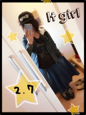 「スウェット×シャツ」｜なりみいさん（レディース・162cm）の冬コーディネート