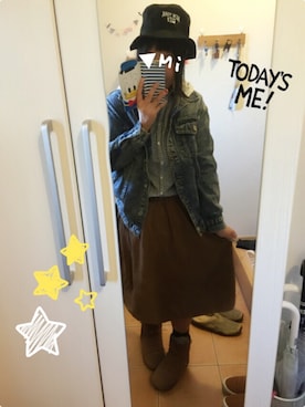 「Green Parks fuuwa（グリーンパークスフーワ）のアイテム（パンツ）」を使った、なりみいさん（レディース・162cm）の秋コーディネート